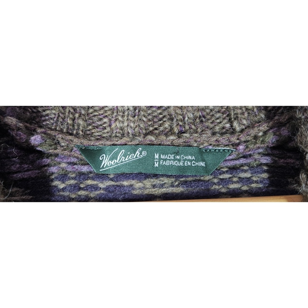 Woolrich Wool Blend Sweater Vest Women M Button Up Multicolor Fair Isle Nordic‎ - Picture 5 of 11